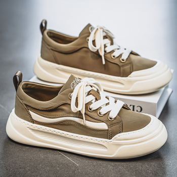 Ανδρικά χαμηλά πάνινα παπούτσια για περπάτημα: διαπνέοντα, ελαφρά, αντιολισθητική καουτσούκ σόλα, διχτυωτή επένδυση, κορδωτές