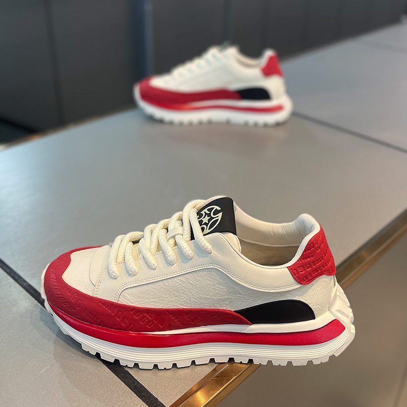 Ανδρικά παπούτσια τύπου dad shoes – επάνω microfiber δέρμα, σόλα καουτσούκ, κορδόνια, εσωτερικό με δίχτυ, ύψος φτέρνας 3–5 cm, για όλες τις εποχές