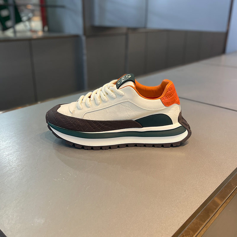 Ανδρικά παπούτσια τύπου dad shoes – επάνω microfiber δέρμα, σόλα καουτσούκ, κορδόνια, εσωτερικό με δίχτυ, ύψος φτέρνας 3–5 cm, για όλες τις εποχές