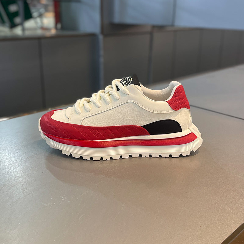 Ανδρικά παπούτσια τύπου dad shoes – επάνω microfiber δέρμα, σόλα καουτσούκ, κορδόνια, εσωτερικό με δίχτυ, ύψος φτέρνας 3–5 cm, για όλες τις εποχές