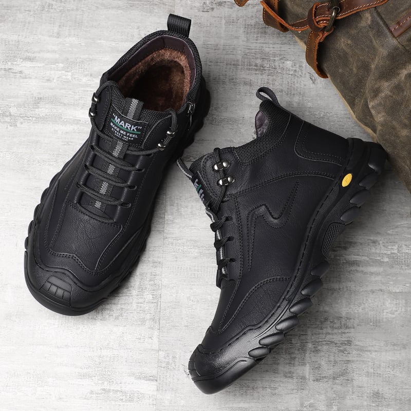 Χειμωνιάτικα μποτάκια χιονιού με γούνινη επάνω επιφάνεια, εσωτερική επένδυση από γούνα προβάτου και αντιολισθητική σόλα από καουτσούκ για τον χειμώνα