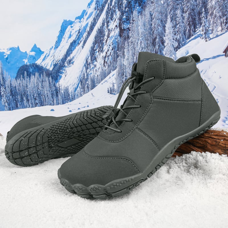Χειμερινά Unisex μποτάκια χιονιού με άνω μέρος από καμβά, επένδυση από συνθετικό κοντό γούννο και αντιολισθητική σόλα από καουτσούκ