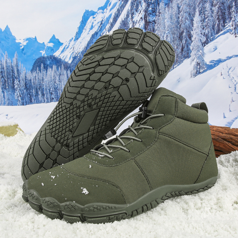 Χειμερινά Unisex μποτάκια χιονιού με άνω μέρος από καμβά, επένδυση από συνθετικό κοντό γούννο και αντιολισθητική σόλα από καουτσούκ