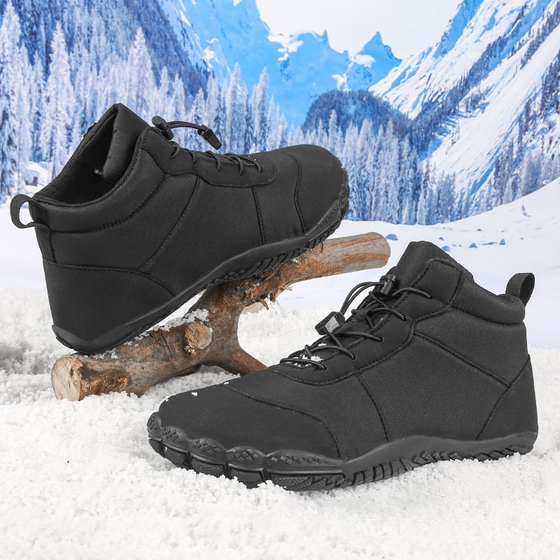 Χειμερινά Unisex μποτάκια χιονιού με άνω μέρος από καμβά, επένδυση από συνθετικό κοντό γούννο και αντιολισθητική σόλα από καουτσούκ