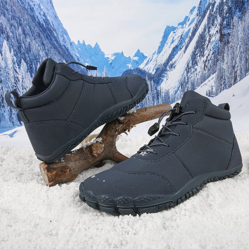 Χειμερινά Unisex μποτάκια χιονιού με άνω μέρος από καμβά, επένδυση από συνθετικό κοντό γούννο και αντιολισθητική σόλα από καουτσούκ