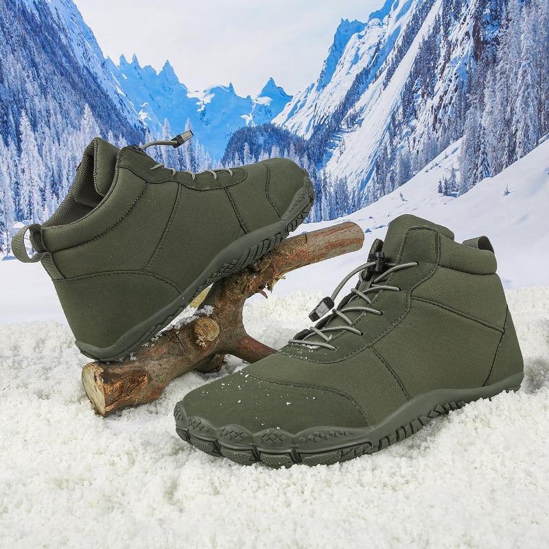 Χειμερινά Unisex μποτάκια χιονιού με άνω μέρος από καμβά, επένδυση από συνθετικό κοντό γούννο και αντιολισθητική σόλα από καουτσούκ
