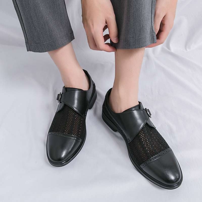 Ανδρικά επίσημα δερμάτινα παπούτσια — Διαπνέοντα, Αντιολισθητικά, Άνω μέρος από πολλαπλά υλικά, Μυτερός Δάχτυλος, Επένδυση από Microfiber δέρμα