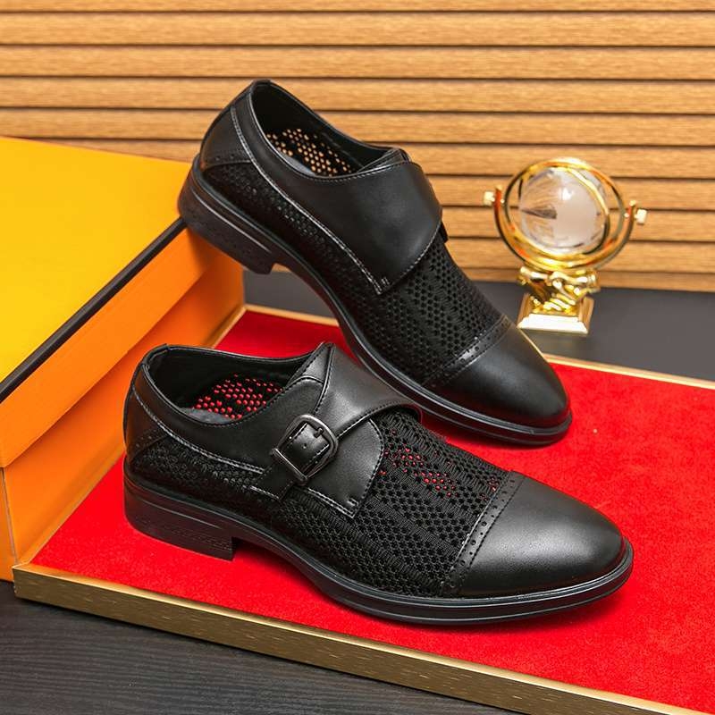 Ανδρικά επίσημα δερμάτινα παπούτσια — Διαπνέοντα, Αντιολισθητικά, Άνω μέρος από πολλαπλά υλικά, Μυτερός Δάχτυλος, Επένδυση από Microfiber δέρμα