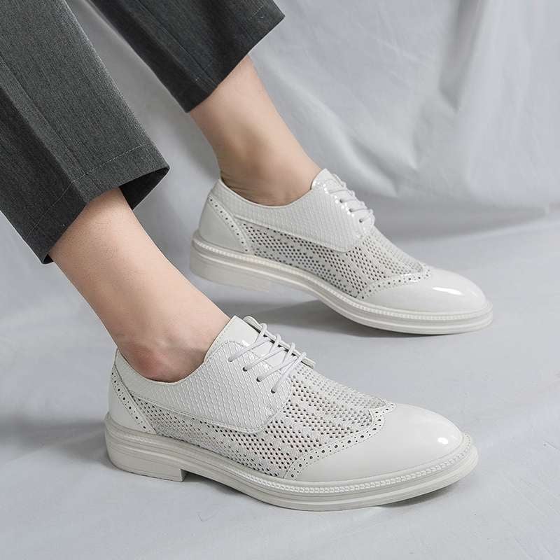 Ανδρικά επίσημα δερμάτινα παπούτσια — Διαπνέοντα, Αντιολισθητικά, Άνω μέρος από πολλαπλά υλικά, Μυτερός Δάχτυλος, Επένδυση από Microfiber δέρμα