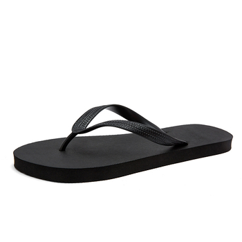 Flip-flopuri pentru bărbați, partea superioară din PVC, talpă din PE, stil casual cu degete deschise, tehnologie a talpii din cauciuc adeziv