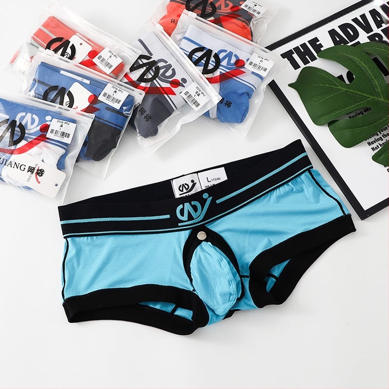 Ανδρικά μποξέρ με Open Crotch, αποσπώμενο U-σχήματος θήκη, 89% βισκόζη, διαπνέον και φιλικό προς το δέρμα