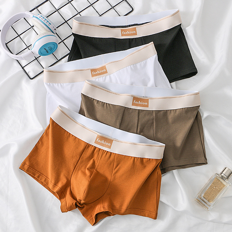 Ανδρικά βαμβακερά μποξέρ, αναπνεύσιμα, μεσαία μέση, πλεκτό ύφασμα, 95–100% βαμβάκι, για όλες τις εποχές