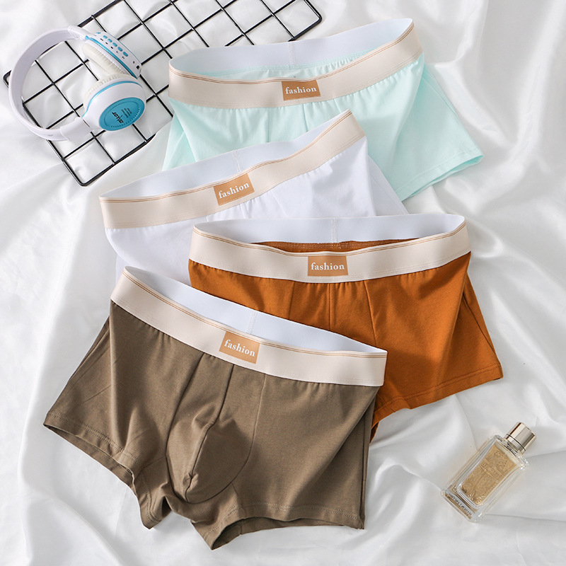 Ανδρικά βαμβακερά μποξέρ, αναπνεύσιμα, μεσαία μέση, πλεκτό ύφασμα, 95–100% βαμβάκι, για όλες τις εποχές