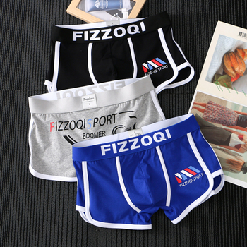 Ανδρικά βαμβακερά μποξέρ με σχέδιο από γράμματα, μεσαίας ζώνης, διαπνοή και γρήγορο στέγνωμα, βασικό ύφασμα 90–95% βαμβάκι