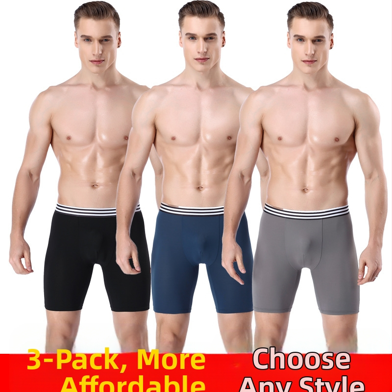 Pánske bokserky Ice Silk z nylonu – rýchloschné, priedušné, stredný pás, podšívka z viskózy