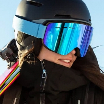 Dvigubo sluoksnio cilindrinės slidinėjimo akinės rinkinys, su anti-fog, UV apsauga, vėjo atsparios, su reguliuojamomis dioptrijomis