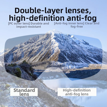 Dvigubo sluoksnio cilindrinės slidinėjimo akinės rinkinys, su anti-fog, UV apsauga, vėjo atsparios, su reguliuojamomis dioptrijomis