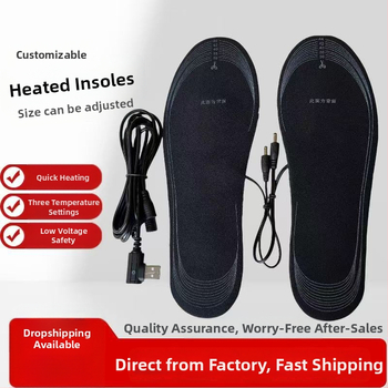 USB fűtőtalp cipőkhöz, önmelegítő, vágásra szabható, velúr felsőrész, EVA talp