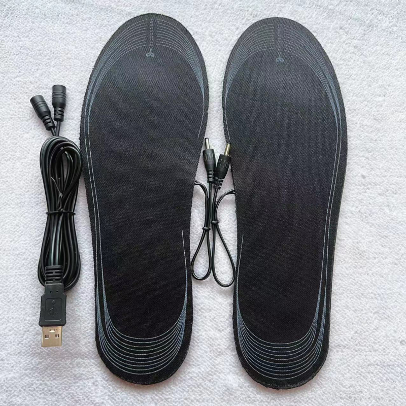 USB fűtőtalp cipőkhöz, önmelegítő, vágásra szabható, velúr felsőrész, EVA talp