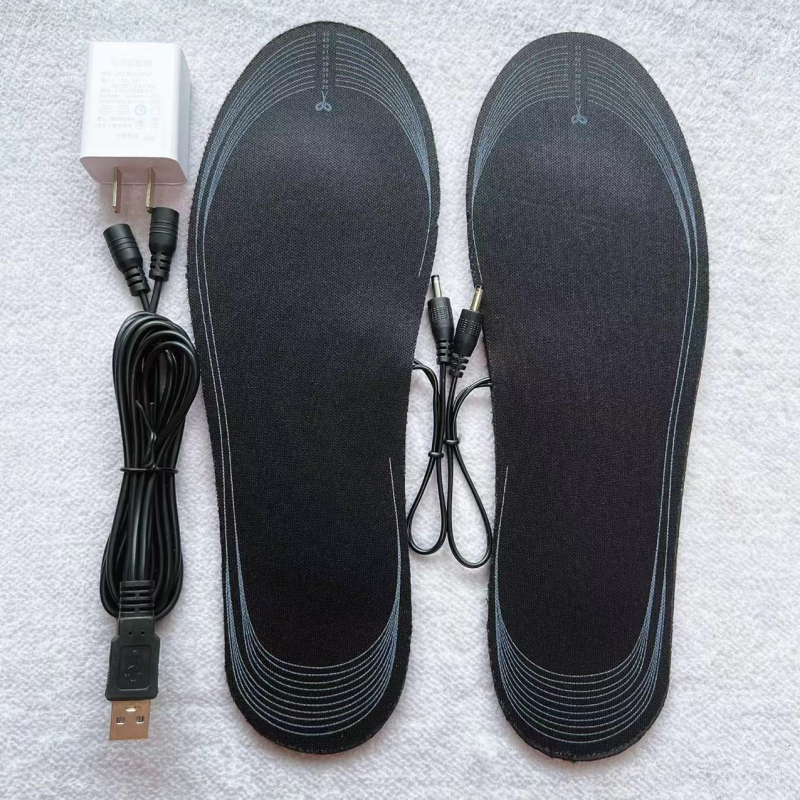 USB fűtőtalp cipőkhöz, önmelegítő, vágásra szabható, velúr felsőrész, EVA talp