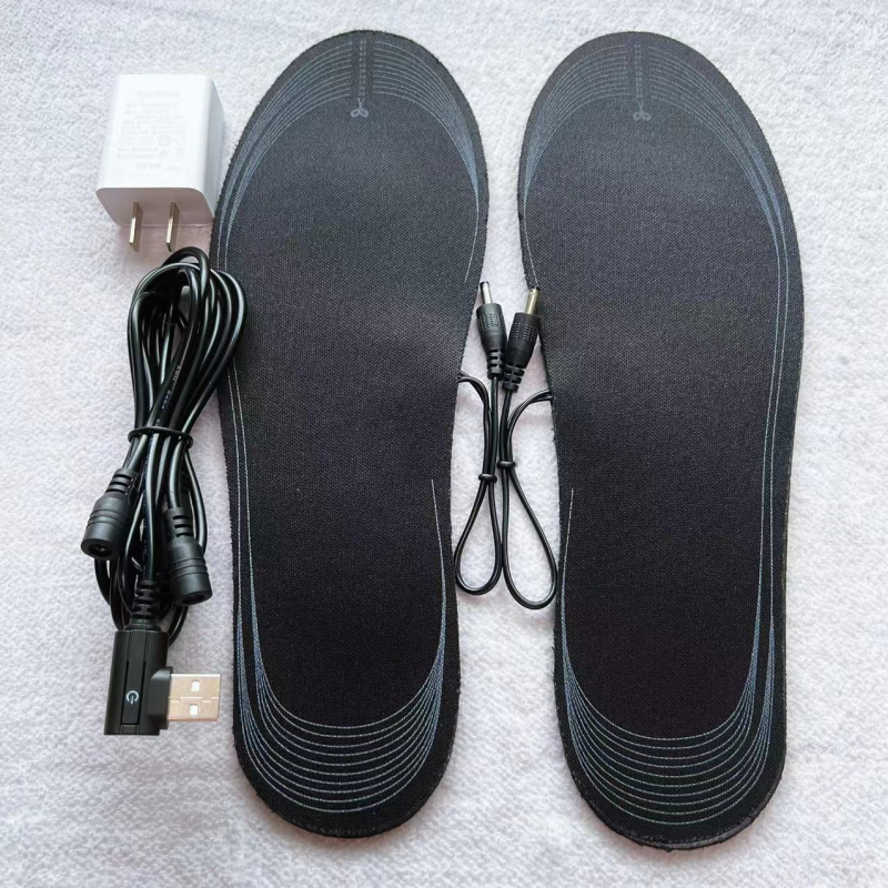 USB fűtőtalp cipőkhöz, önmelegítő, vágásra szabható, velúr felsőrész, EVA talp
