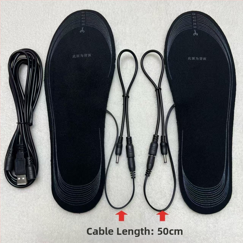 USB fűtőtalp cipőkhöz, önmelegítő, vágásra szabható, velúr felsőrész, EVA talp