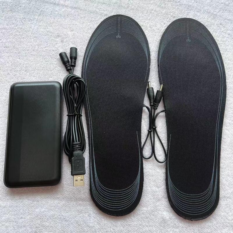 USB fűtőtalp cipőkhöz, önmelegítő, vágásra szabható, velúr felsőrész, EVA talp