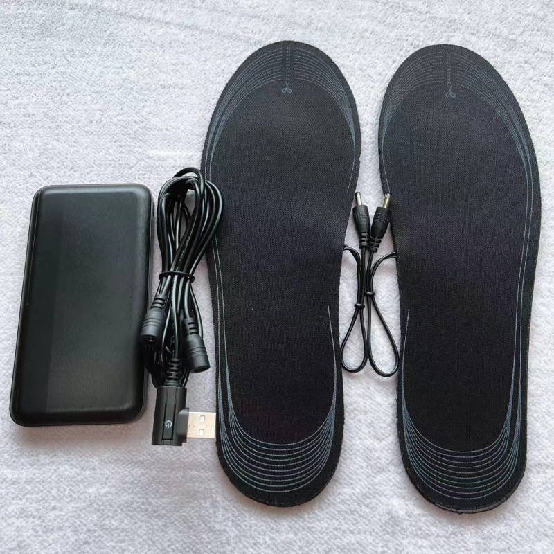 USB fűtőtalp cipőkhöz, önmelegítő, vágásra szabható, velúr felsőrész, EVA talp