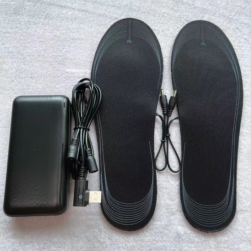 USB fűtőtalp cipőkhöz, önmelegítő, vágásra szabható, velúr felsőrész, EVA talp