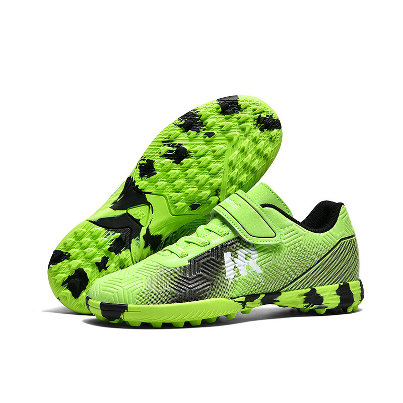 Ποδοσφαιρικά παπούτσια για τεχνητό χλοοτάπητα, αναπνεύσιμο επάνω μέρος από τεχνητό δέρμα, Velcro κλείσιμο, καουτσούκ σόλα