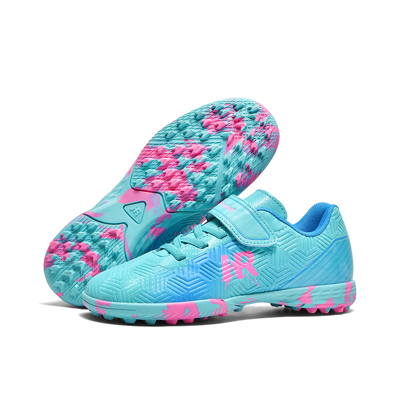 Ποδοσφαιρικά παπούτσια για τεχνητό χλοοτάπητα, αναπνεύσιμο επάνω μέρος από τεχνητό δέρμα, Velcro κλείσιμο, καουτσούκ σόλα