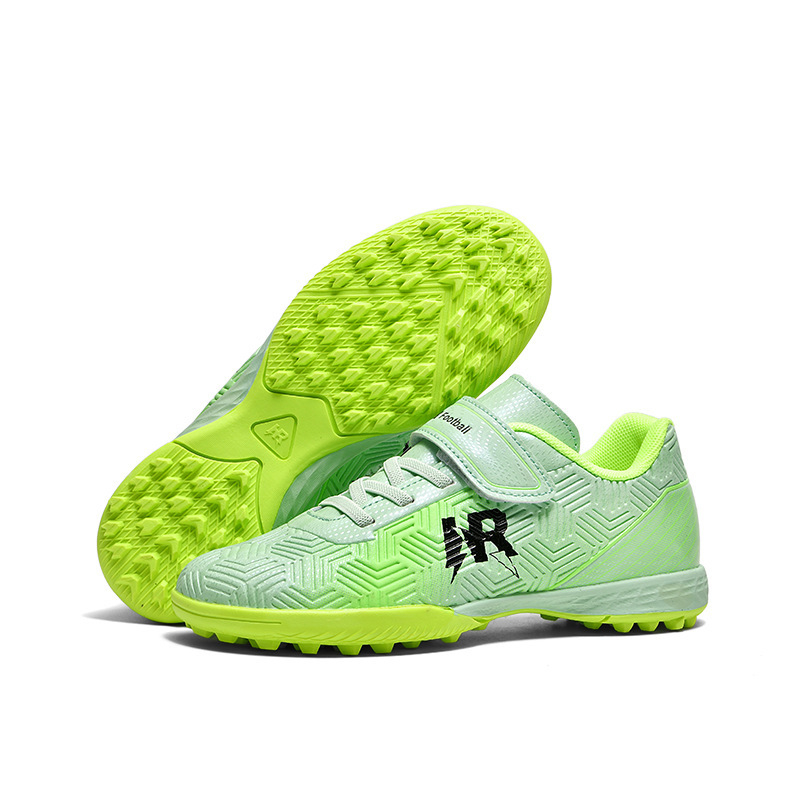 Ποδοσφαιρικά παπούτσια για τεχνητό χλοοτάπητα, αναπνεύσιμο επάνω μέρος από τεχνητό δέρμα, Velcro κλείσιμο, καουτσούκ σόλα