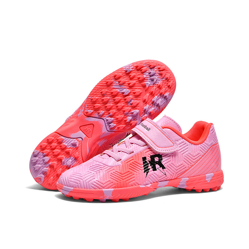 Ποδοσφαιρικά παπούτσια για τεχνητό χλοοτάπητα, αναπνεύσιμο επάνω μέρος από τεχνητό δέρμα, Velcro κλείσιμο, καουτσούκ σόλα