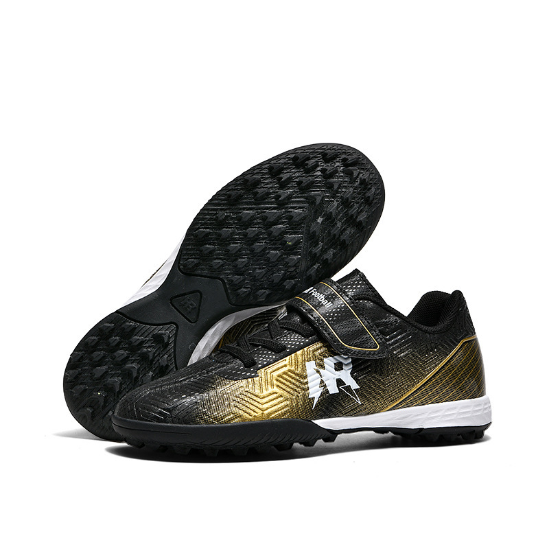 Ποδοσφαιρικά παπούτσια για τεχνητό χλοοτάπητα, αναπνεύσιμο επάνω μέρος από τεχνητό δέρμα, Velcro κλείσιμο, καουτσούκ σόλα