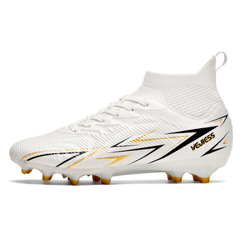 Ποδοσφαιρικά παπούτσια υψηλού ύψους για τεχνητό χλοοτάπητα, TF/AG καρφιά, δερμάτινο πάνω μέρος, αντιολισθητική σόλα, unisex