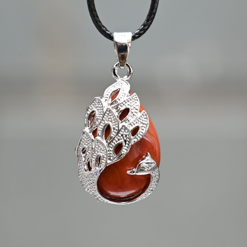 DIY κρεμαστό από φυσικό κρύσταλλο με μοτίβο δράκου, σπειροειδή επεξεργασία, προσωπικό στυλ