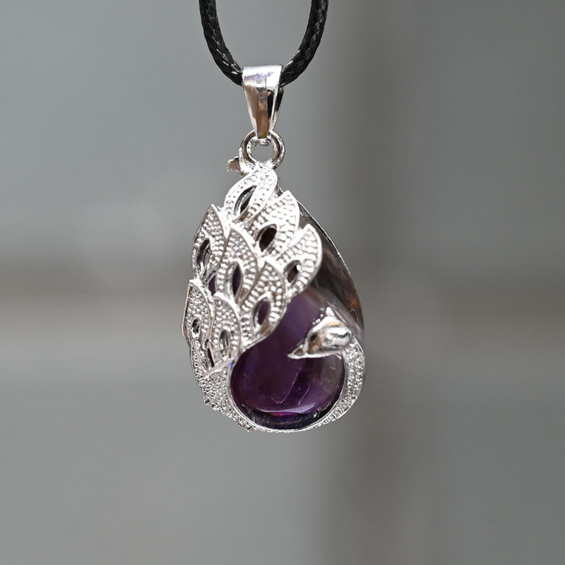 DIY κρεμαστό από φυσικό κρύσταλλο με μοτίβο δράκου, σπειροειδή επεξεργασία, προσωπικό στυλ