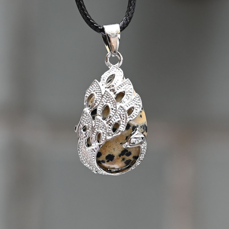 DIY κρεμαστό από φυσικό κρύσταλλο με μοτίβο δράκου, σπειροειδή επεξεργασία, προσωπικό στυλ