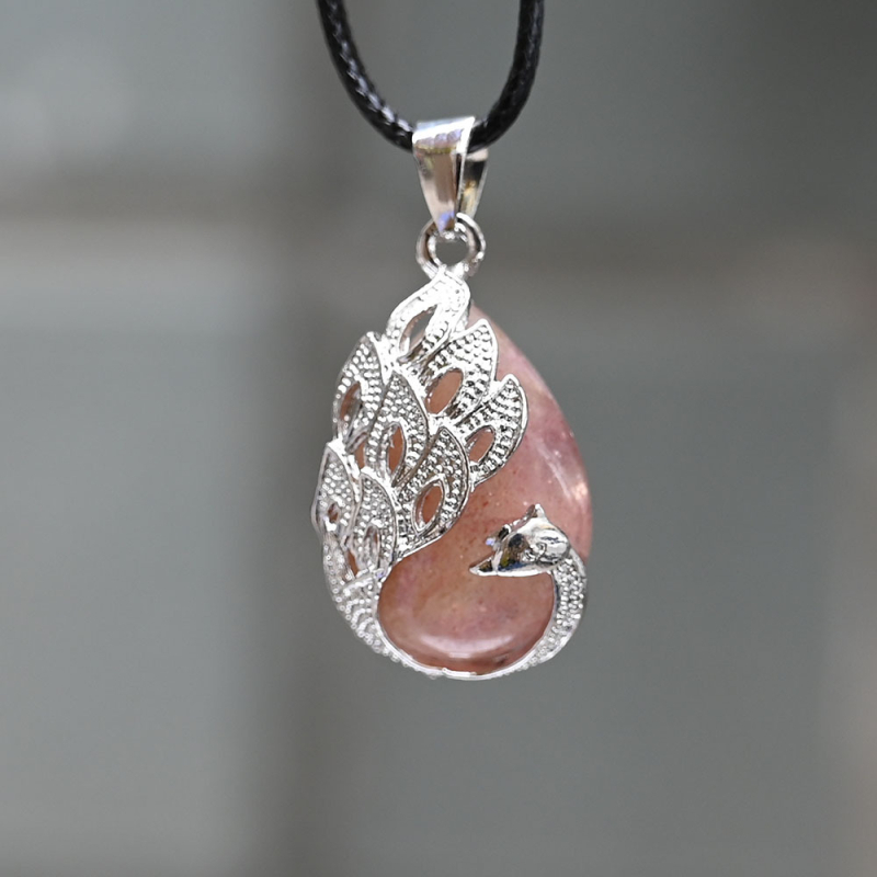 DIY κρεμαστό από φυσικό κρύσταλλο με μοτίβο δράκου, σπειροειδή επεξεργασία, προσωπικό στυλ