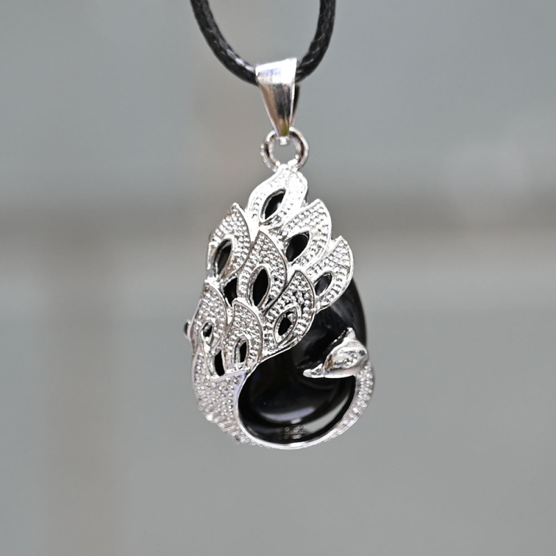 DIY κρεμαστό από φυσικό κρύσταλλο με μοτίβο δράκου, σπειροειδή επεξεργασία, προσωπικό στυλ