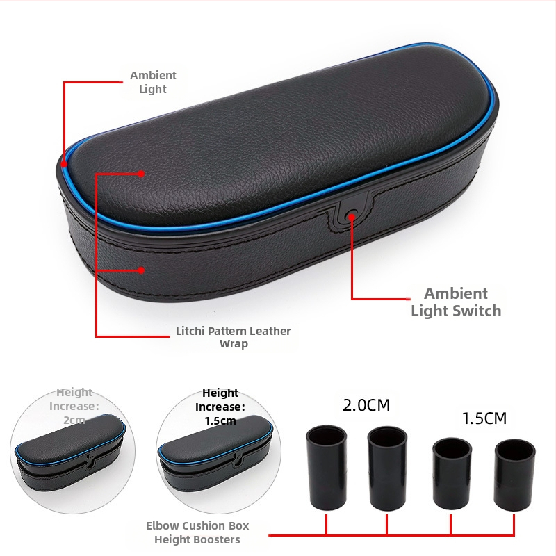 Кожена кутия за подлакътник в автомобил – универсална, марка Geshuo, произход Guangzhou, код CK19.