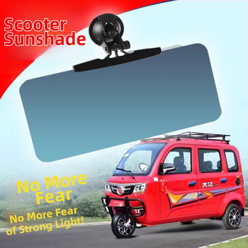 Vizor solar acrilic pentru scutere și tricicluri, montaj cu ventuză, protecție UV și izolație termică