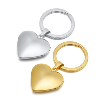 Μενταγιόν από ανοξείδωτο ατσάλι σε σχήμα ροδάκινου-καρδιάς, θήκη κλειδιού, ατομική συσκευασία, φυσικό στυλ, με χαράξη λέιζερ κειμένου ή φωτογραφιών