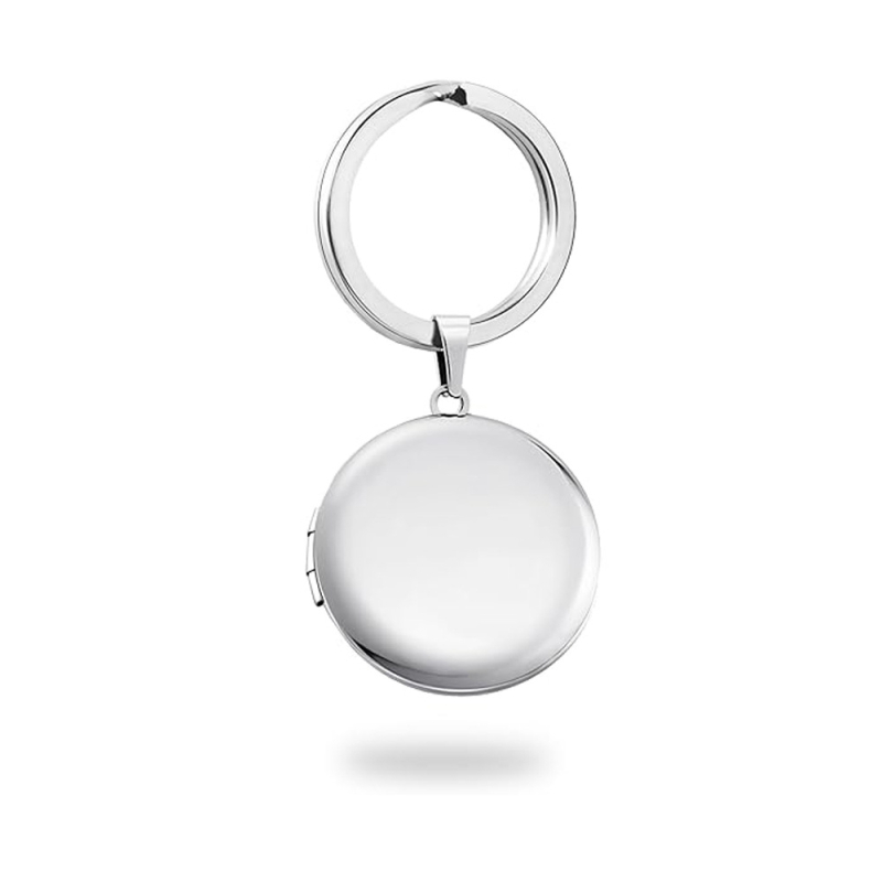 Persiku-sirds formā nerūsējošā tērauda kulons, atslēgu vāciņš, atsevišķi iepakots, dabiskā stila, ar lāzera gravējumu teksta vai fotogrāfiju