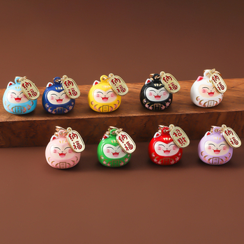 Φυλακτό για σακίδιο με Maneki-Neko Omamori, κουδούνι νερού, μέταλλο, παραδοσιακό στυλ — ιδανικό δώρο για γάμους, γενέθλια, αποφοίτηση
