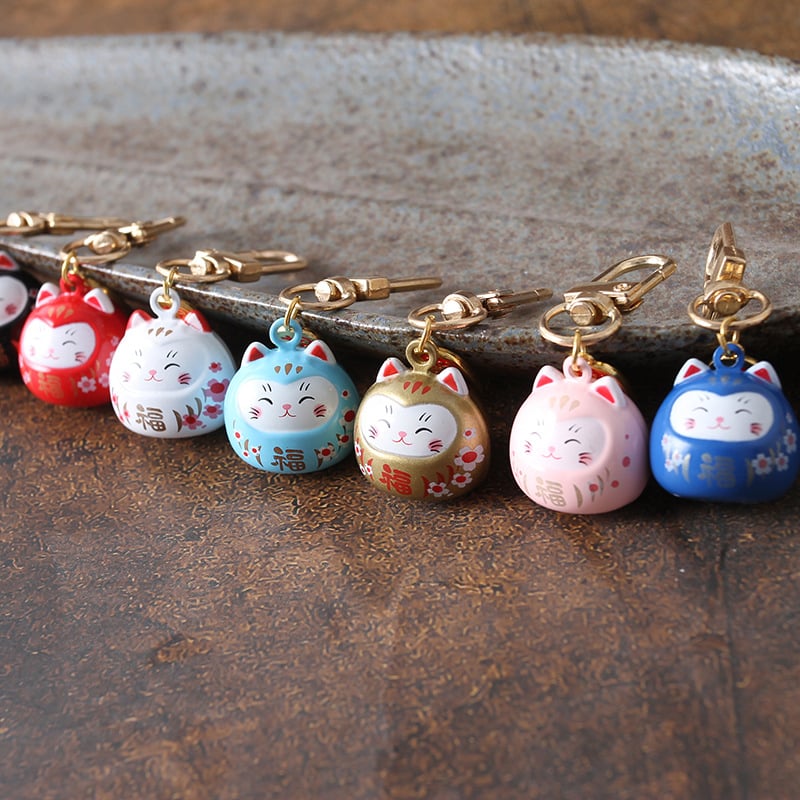 Φυλακτό για σακίδιο με Maneki-Neko Omamori, κουδούνι νερού, μέταλλο, παραδοσιακό στυλ — ιδανικό δώρο για γάμους, γενέθλια, αποφοίτηση