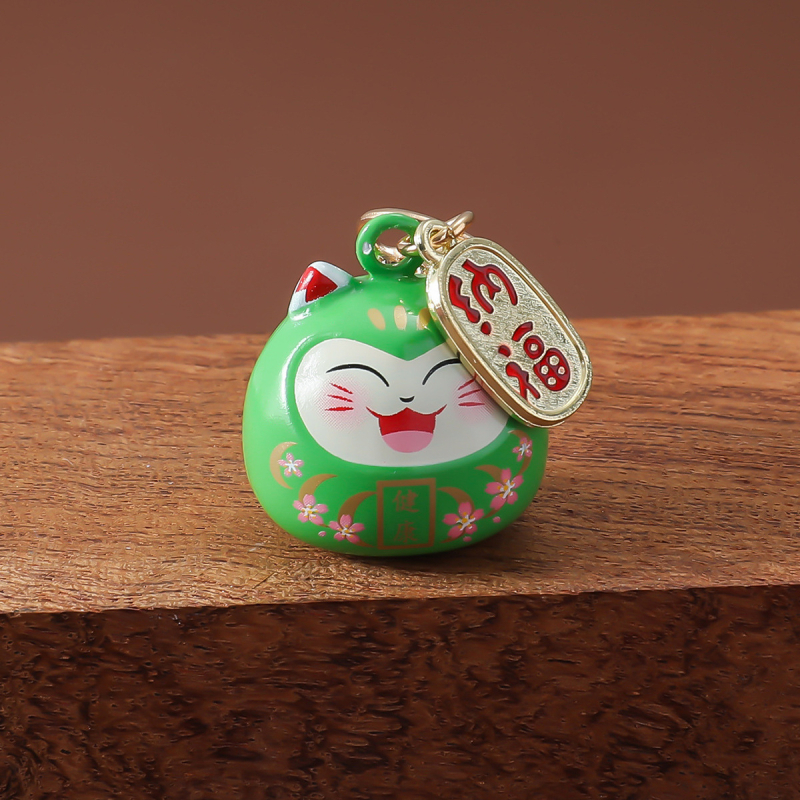 Mugursomas piekariņš ar Maneki-Neko Omamori, ūdens zvaniņš, metāls, tradicionālais stils — lieliska dāvana laulībām, dzimšanas dienām un izlaidumiem