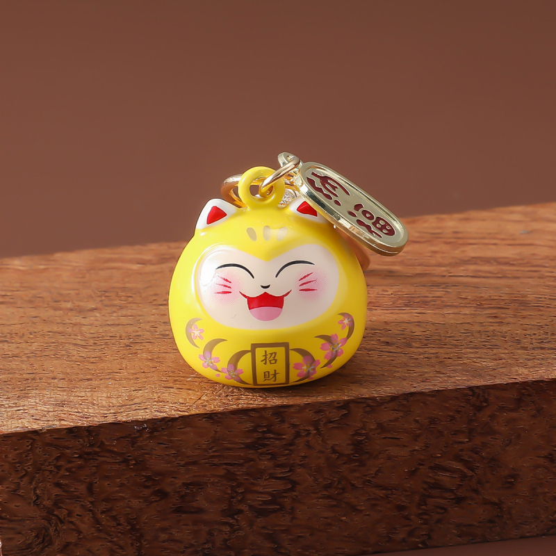 Mugursomas piekariņš ar Maneki-Neko Omamori, ūdens zvaniņš, metāls, tradicionālais stils — lieliska dāvana laulībām, dzimšanas dienām un izlaidumiem