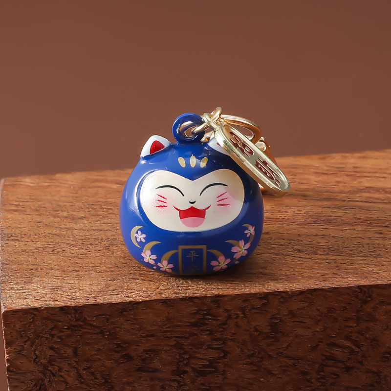 Mugursomas piekariņš ar Maneki-Neko Omamori, ūdens zvaniņš, metāls, tradicionālais stils — lieliska dāvana laulībām, dzimšanas dienām un izlaidumiem