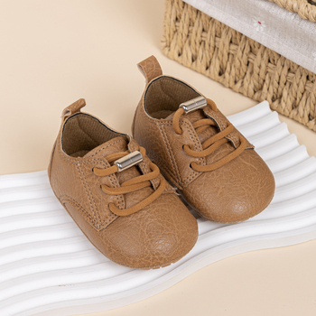 Zēnu kurpes no PU ādas - zems augšējais apdare, priekšējais šņorējums, 12–36 mēneši, stilīgs oficiāls stils